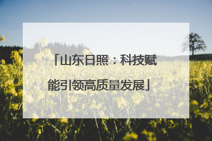 山东日照：科技赋能引领高质量发展